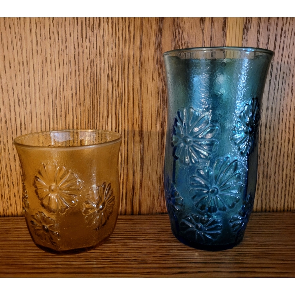Vintage Daisy Anchor Hocking Glasses